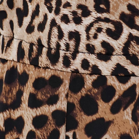 NEW Animal Print Jumpsuit Susan Graves Liquid Knit Silky Soft Fabric 3X Petite - Picture 3 of 4